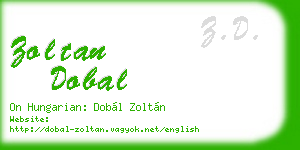 zoltan dobal business card